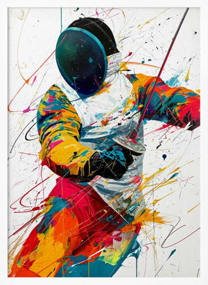 Tablou înramat „Fencing sport art #fencing #sport” de Justyna Jaszke
