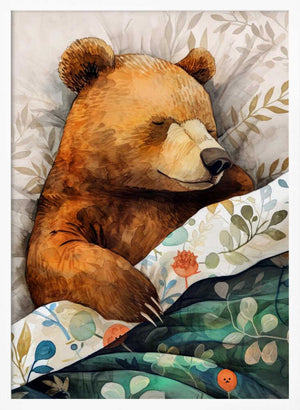 Tablou înramat „Sleepy Bear animal story” de Justyna Jaszke