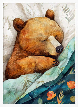 Tablou înramat „Sleepy Bear animal story” de Justyna Jaszke