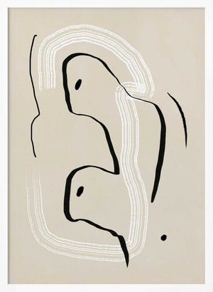 Tablou înramat „Reclining nude line art” de Little Dean