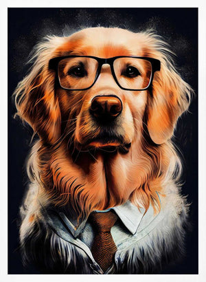 Tablou înramat „Dog hipster 2” de Justyna Jaszke