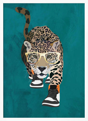 Tablou înramat „Jaguar prowling in high top sneakers” de Sarah Manovski