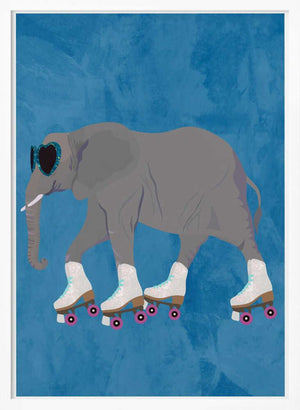 Tablou înramat „Rollerskating elephant” de Sarah Manovski