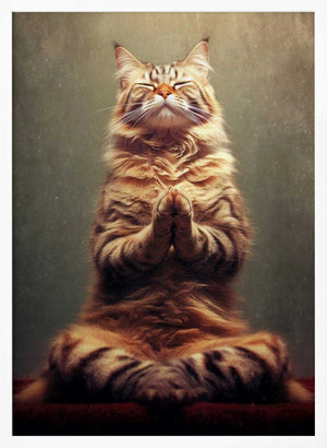 Tablou înramat „Cat yoga 3” de Justyna Jaszke