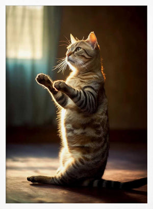 Tablou înramat „Cat yoga 6” de Justyna Jaszke