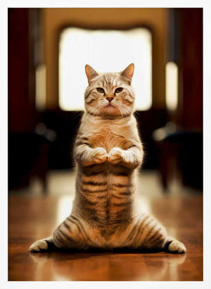 Tablou înramat „Cat yoga 12” de Justyna Jaszke
