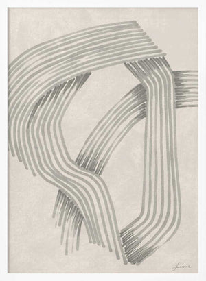 Tablou înramat „Abstract Grey Intersections 01” de Lucrecia Caporale