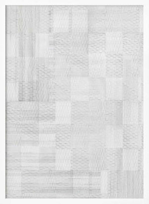 Tablou înramat „White Woven Blocks 3” de cartissi