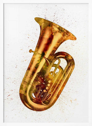 Tablou înramat „Tuba Abstract Watercolor” de Michael Tompsett