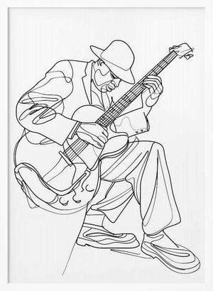 Tablou înramat „Line Art Musican 3” de Justyna Jaszke