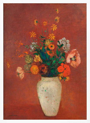 Tablou înramat „Bouquet In a Chinese Vas” de Odilon Redon