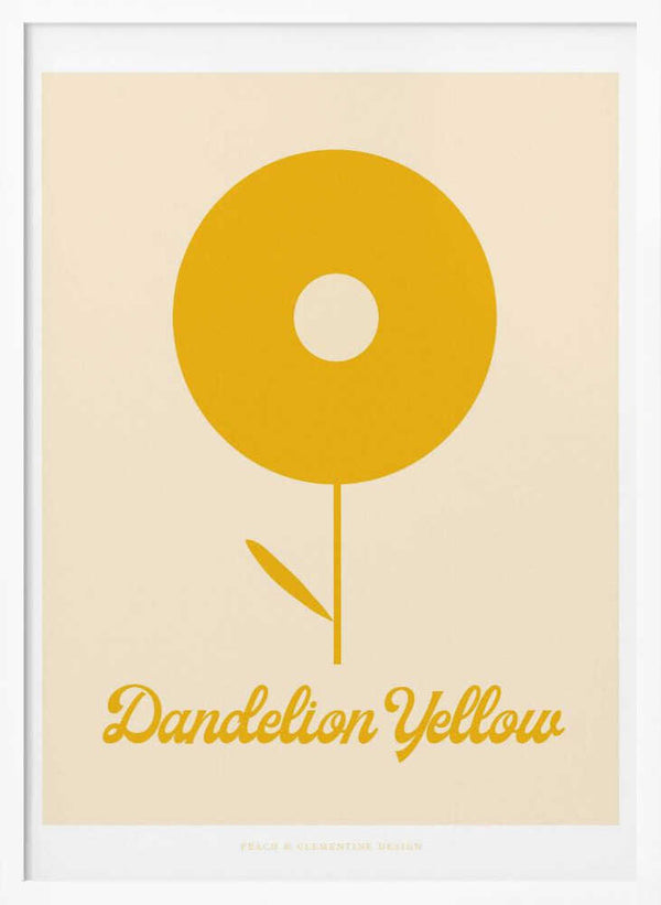 Tablou înramat „Pandc Dandelionyellow Copy” de Jenny Liz Rome