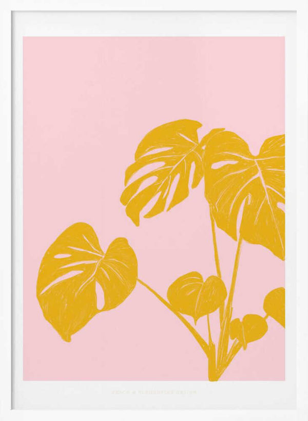 Tablou înramat „Pandc Houseplant Copy” de Jenny Liz Rome