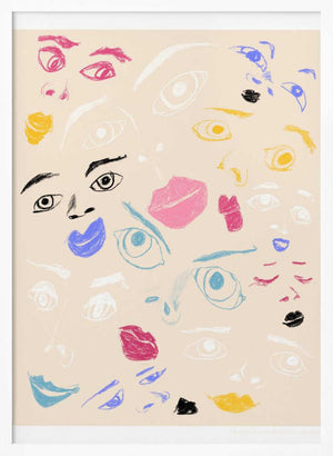 Tablou înramat „Pandc Faces Copy” de Jenny Liz Rome