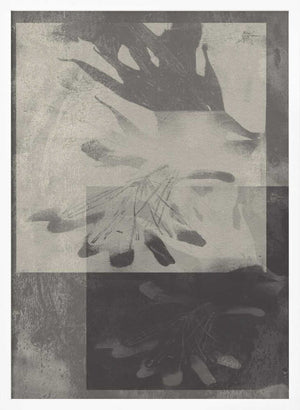 Tablou înramat „Whispering Leaves – Abstract Pattern in Taupe and White” de Dina Dankers