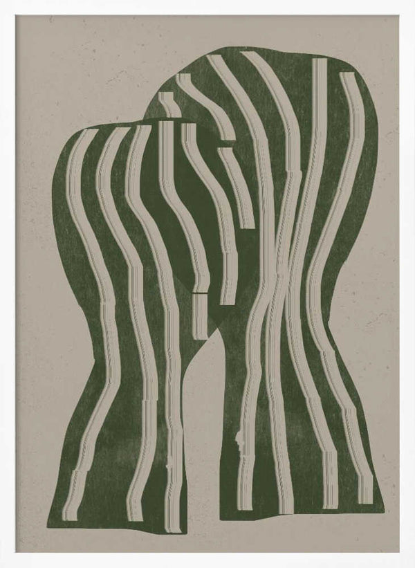 Tablou înramat „Curved Stripes” de THE MIUUS STUDIO