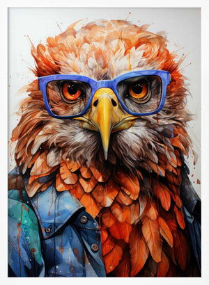 Tablou înramat „Eagle Watercolor Animal Art (1)” de Justyna Jaszke