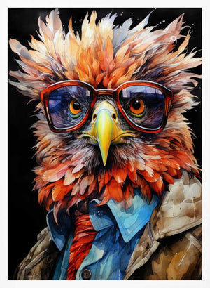 Tablou înramat „Eagle Watercolor Animal Art (2)” de Justyna Jaszke