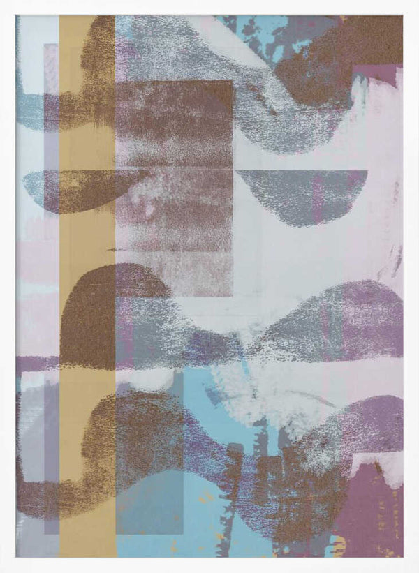 Tablou înramat „Abstract Shapes In Warm Pastel Colors  0010” de Dina Dankers