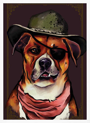 Tablou înramat „Dog” de The Whiskey Ginger