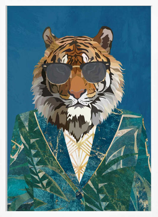 Tablou înramat „Tiger Jungle Jacket 1” de Sarah Manovski