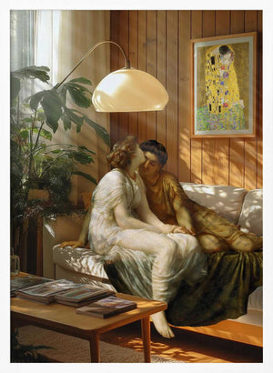 Tablou înramat „Nostalgic Kiss” de Dikhotomy