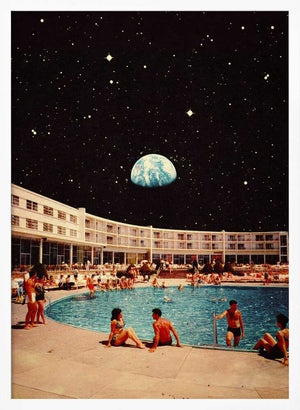 Tablou înramat „Lunar Pool” de Taudalpoi