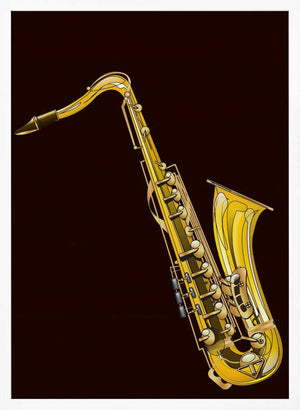 Tablou înramat „Golden Saxophone” de Nicholas