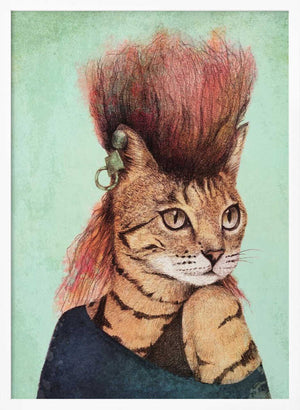 Tablou înramat „Stylish Tabby Cat” de Mike Koubou