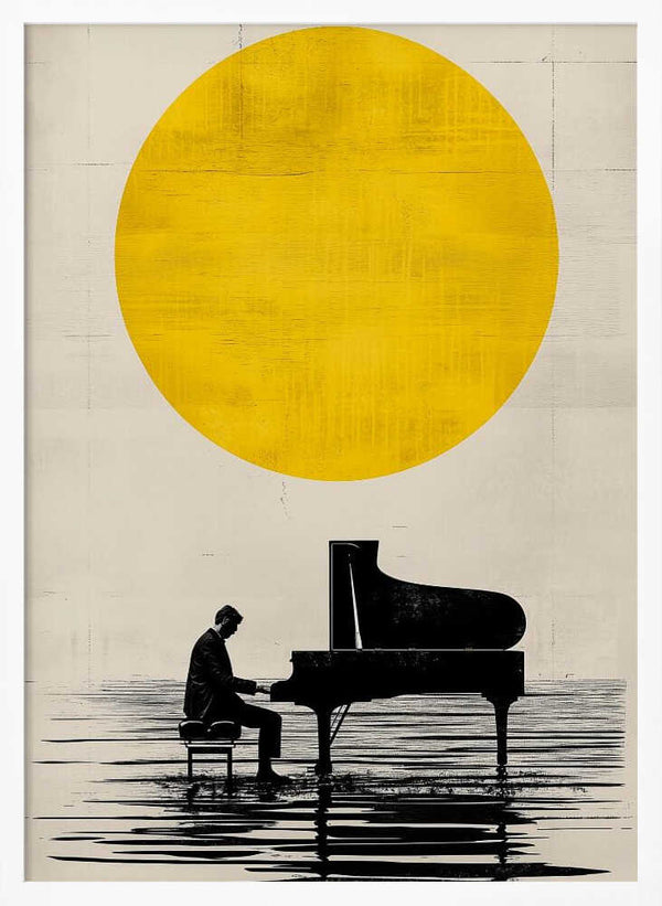 Tablou înramat „Piano under the Sun” de Layla Oz