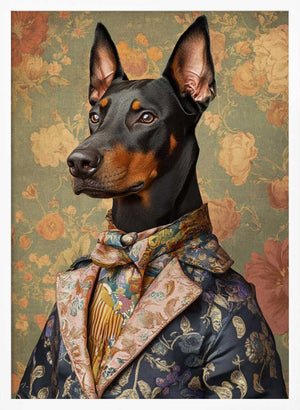 Tablou înramat „The Distinguished Doberman” de SHANDU