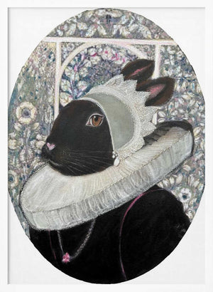 Tablou înramat „Regal Rabbit Portrait” de Karenina Fabrizzi