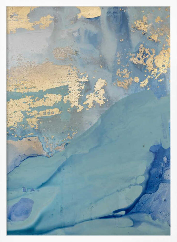 Tablou înramat „Golden Wavescape” de Julia Contacessi