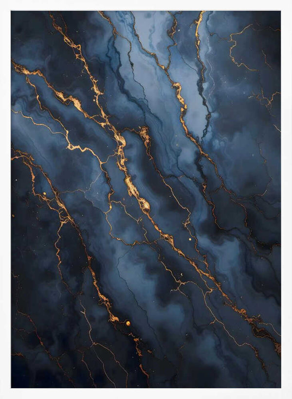 Tablou înramat „Blackout With Gold Vibes” de Kintsugi99