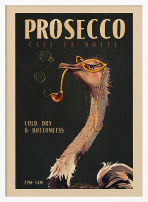 Tablou înramat „Elegant Ostrich Café” de The Whiskey Ginger