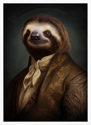Tablou înramat „Sloth Portrait” de Andreas Magnusson