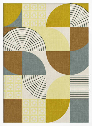 Tablou înramat „Palm Springs Desert Shapes Mustard” de Alexandra Weise