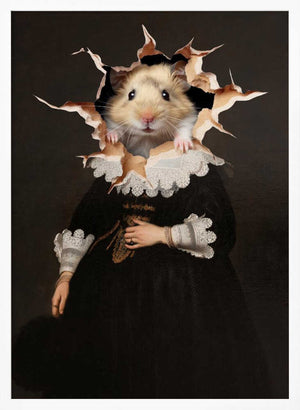 Tablou înramat „Portrait of a Young Hamster” de Marja van den Hurk