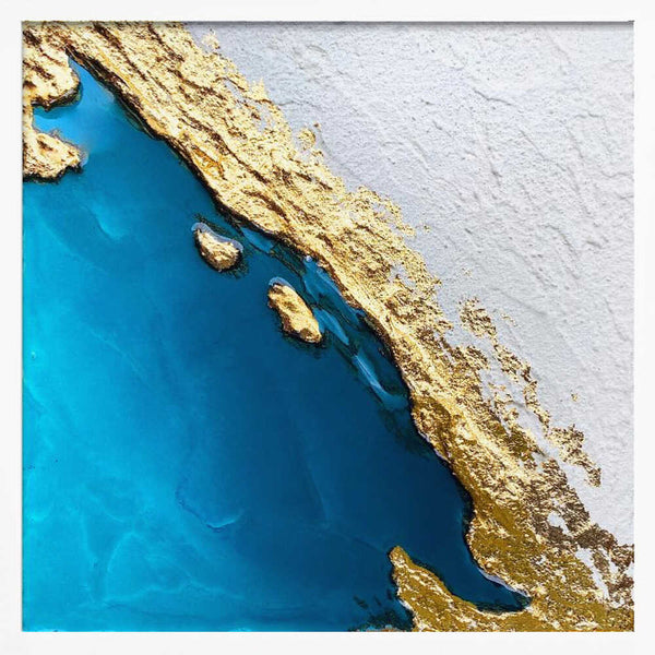 Tablou înramat „Frozen Golden Ocean 2” de Alyson Storms