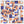 Tablou înramat „Mid Century Grid Pattern” de Little Dean